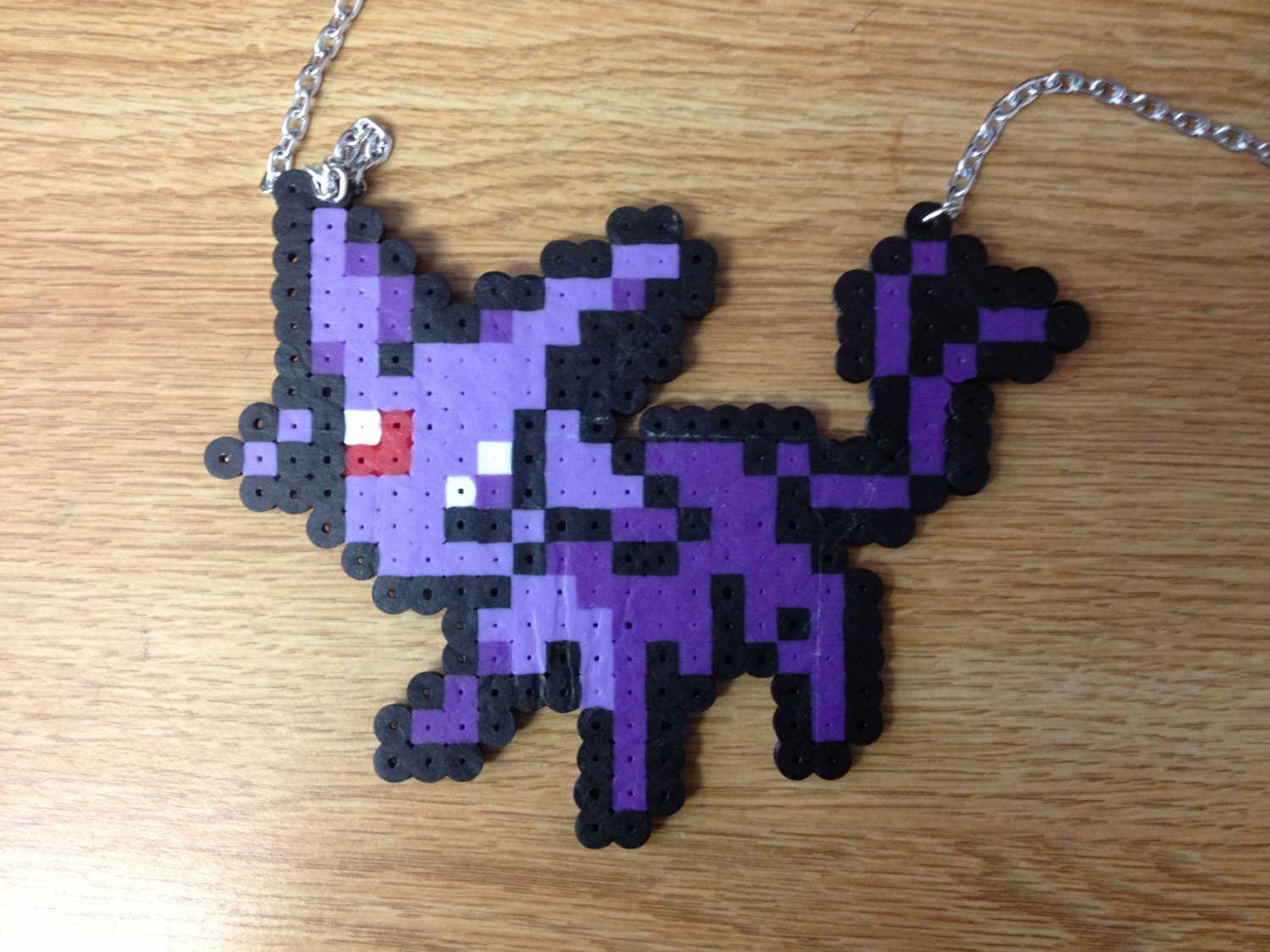 Espeon Pokemon Perler Bead Necklace Homemade