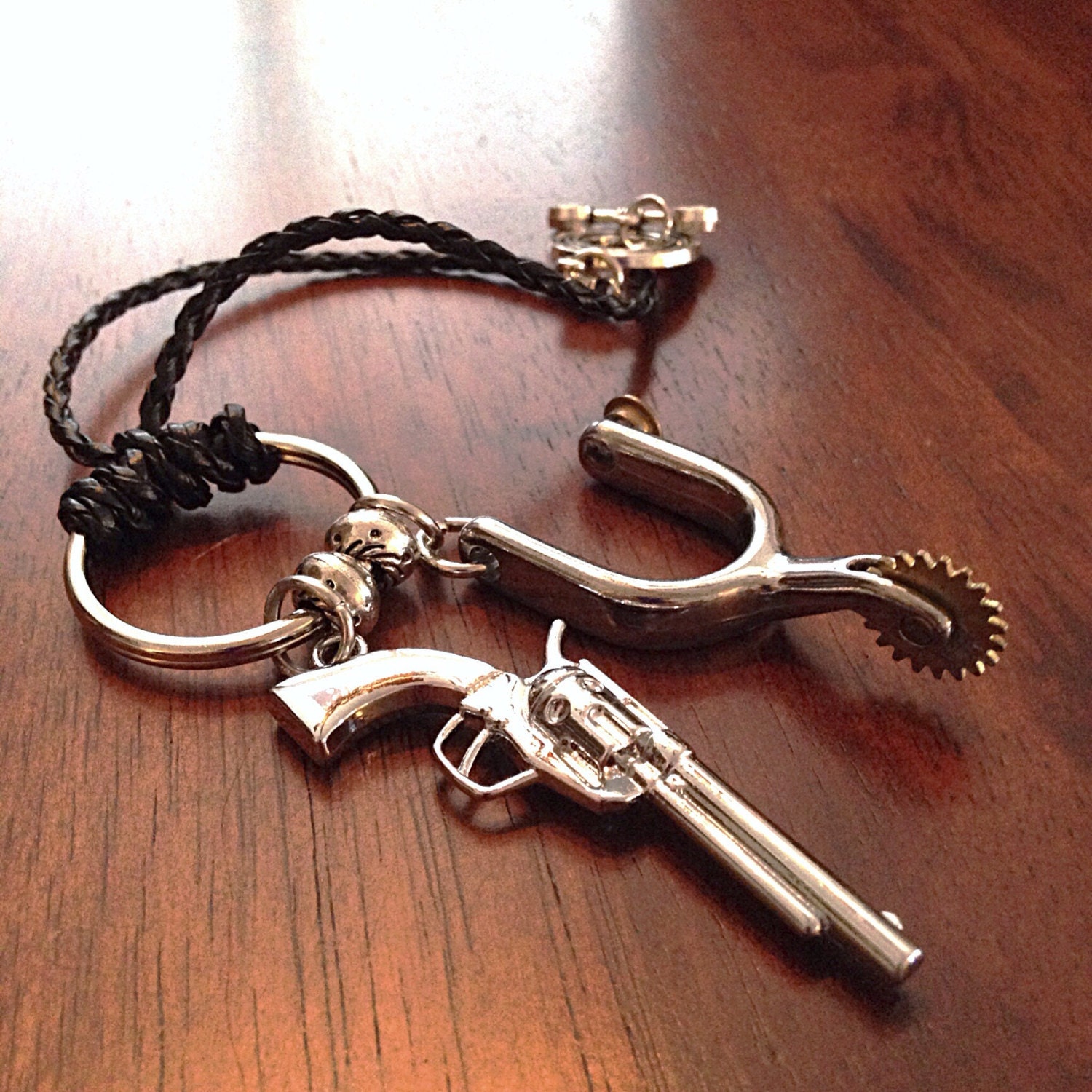 Car Accessories Rearview Mirror Charm Biker Keychain Cowboy