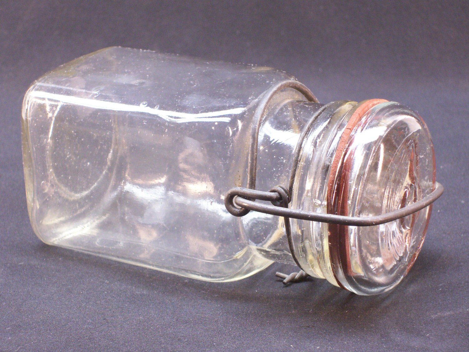 Vintage Hazel Atlas Glass Canning Jar 1/2 Pint by GarageSaleGlass