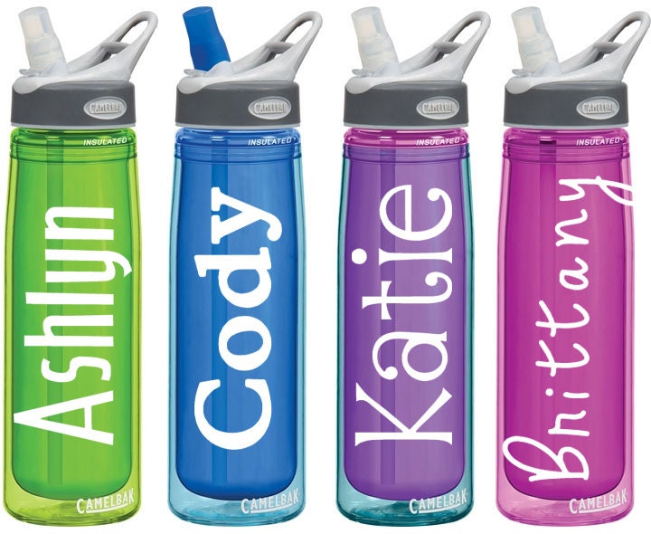 for bridesmaids tumblers or Bottles Personalized Name Water 2x4 for Tumblers Decals
