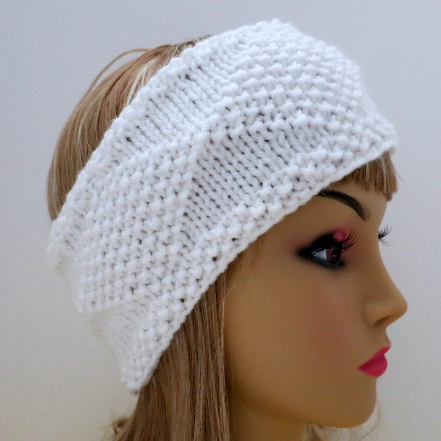 PDF 129 Pattern Headband Knit Diamonds Knitting Pattern PDF