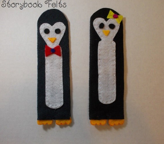 Felt Penguin Bookmark Boy Or Girl