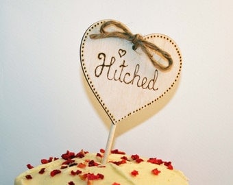 Rustic Cake Topper - Wooden Wedding Cake Topper