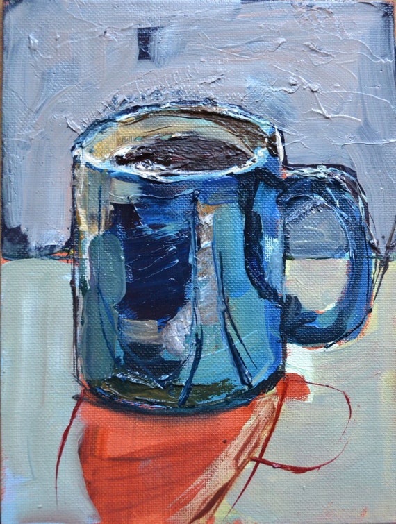 Original Oil Still Life Painting: 'Cup of by CiaraMcQueirns