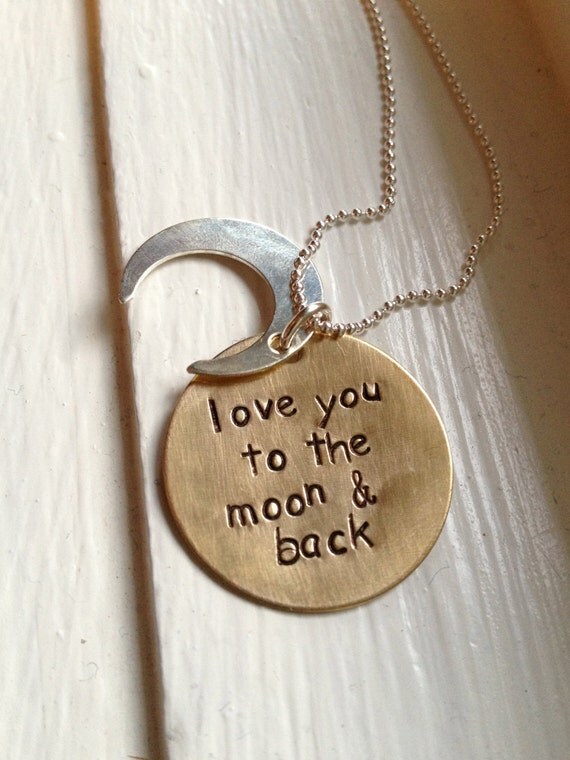 Moon Necklace I Love You To The Moon and Back Daughter by ...