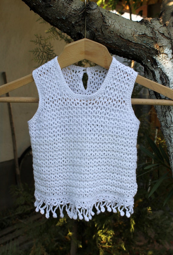 Girls Summer Tops Baby Crochet Tops Cute Crochet Girls Hand