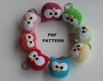 pattern wristlet purse crochet keychain Download Instant crochet   Crochet amigurumi PATTERN owl 241