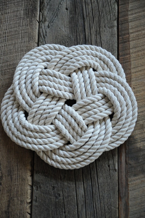 Nautical Cotton Rope Trivet Nautical Decor Nautical