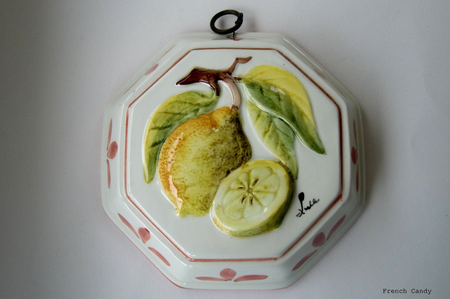 Ceramic Mold Wall Hanging 2 Vintage Fruit Porcelain