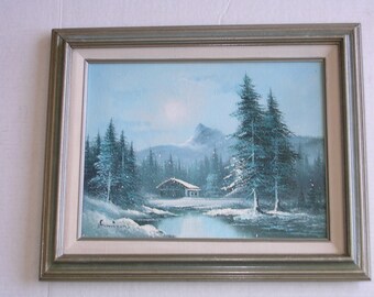 Jamison Signed Oil Painting Landscape on Stretched Canvas