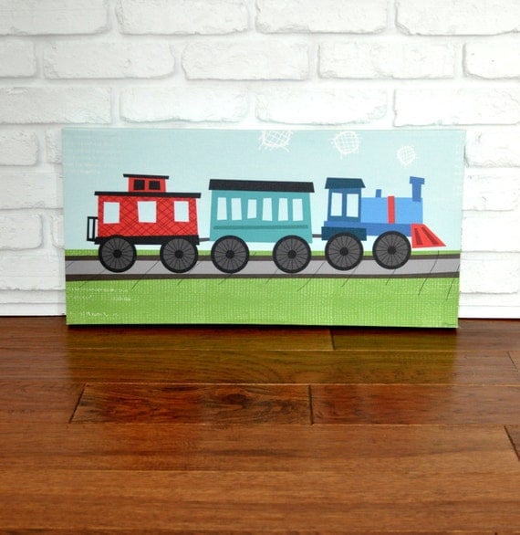 Railroad Canvas Wall Art by VickyBaroneDesigns on Etsy