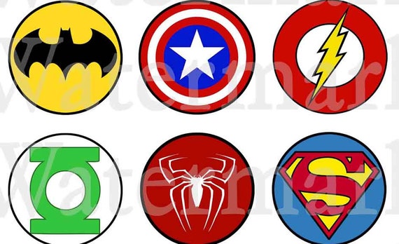 INSTANT DOWNLOAD 4 PRINTABLE Superhero Logo by OurSecretPlace