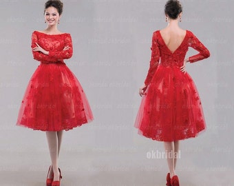 red lace prom dresses, long sleeve prom dresses, off shoulder prom ...