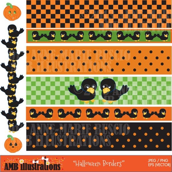 Halloween clipart, borders clipart, commercial use, vector graphics, digital clip art, digital images, AMB-299 Il_570xn