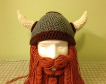 Fierce Viking / Dwarf Helmet Crochet PATTERN