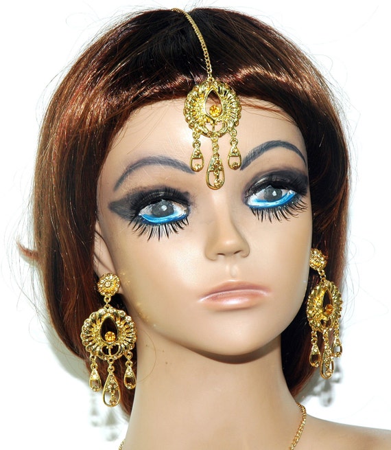 Bollywwod Bridal Headpiece and Necklace Set Indian by ...