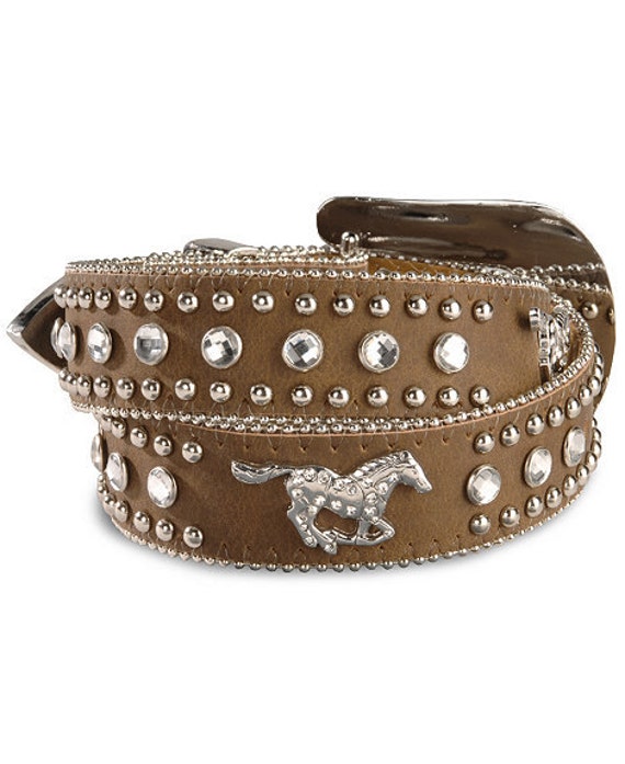 Womens Western Belt with Rhinestones Glitzy and Glam COWGIRL