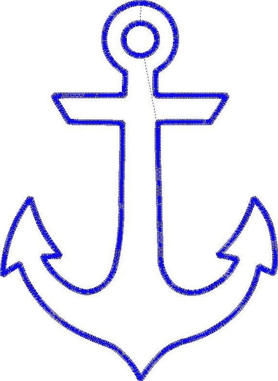 Boat Anchor Applique Design. Instant by SewLovelyMonograms 