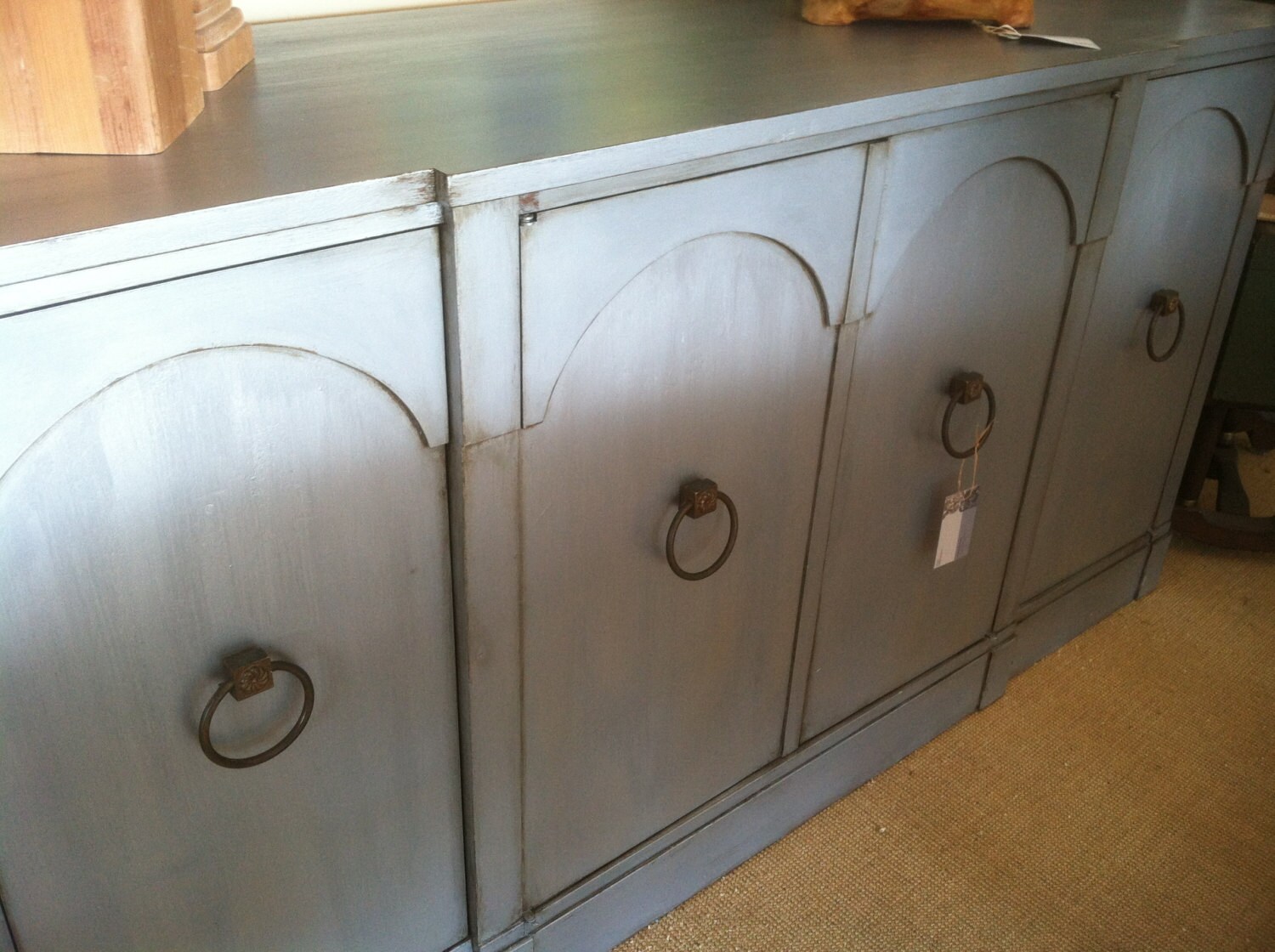 Metallic Silver Credenza Sideboard/ Server/ Flat Screen