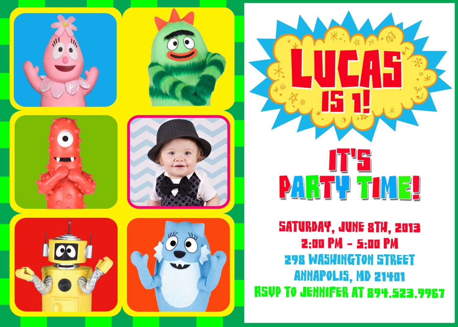 Yo Gabba Gabba Birthday Invitation Templates 6