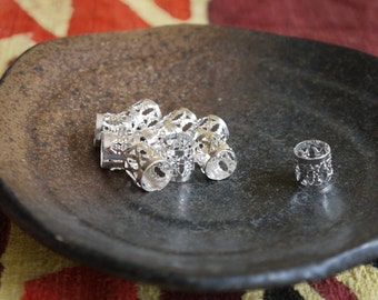 10 Silver Braids and Dreadlocks Cuffs