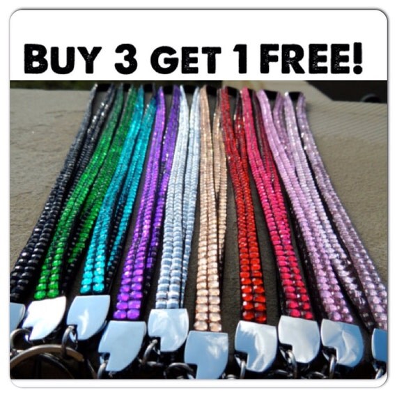 Rhinestone Bling Lanyard Colorful Sparkly Lanyard ID Holder