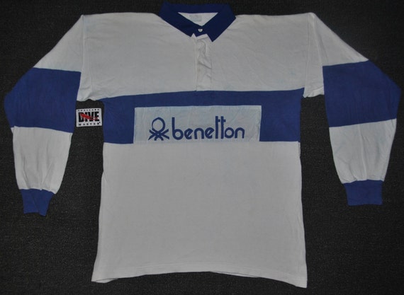 Vintage 80s Benetton Rugby shirt casuals the firm by HarunVintage