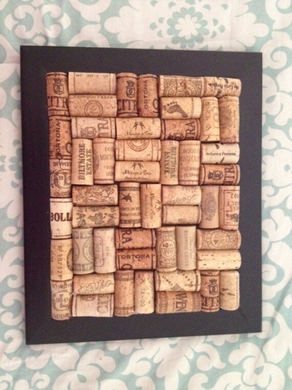 Custom Wine Cork Bulletin Boards by CreationsByKellyJ on Etsy
