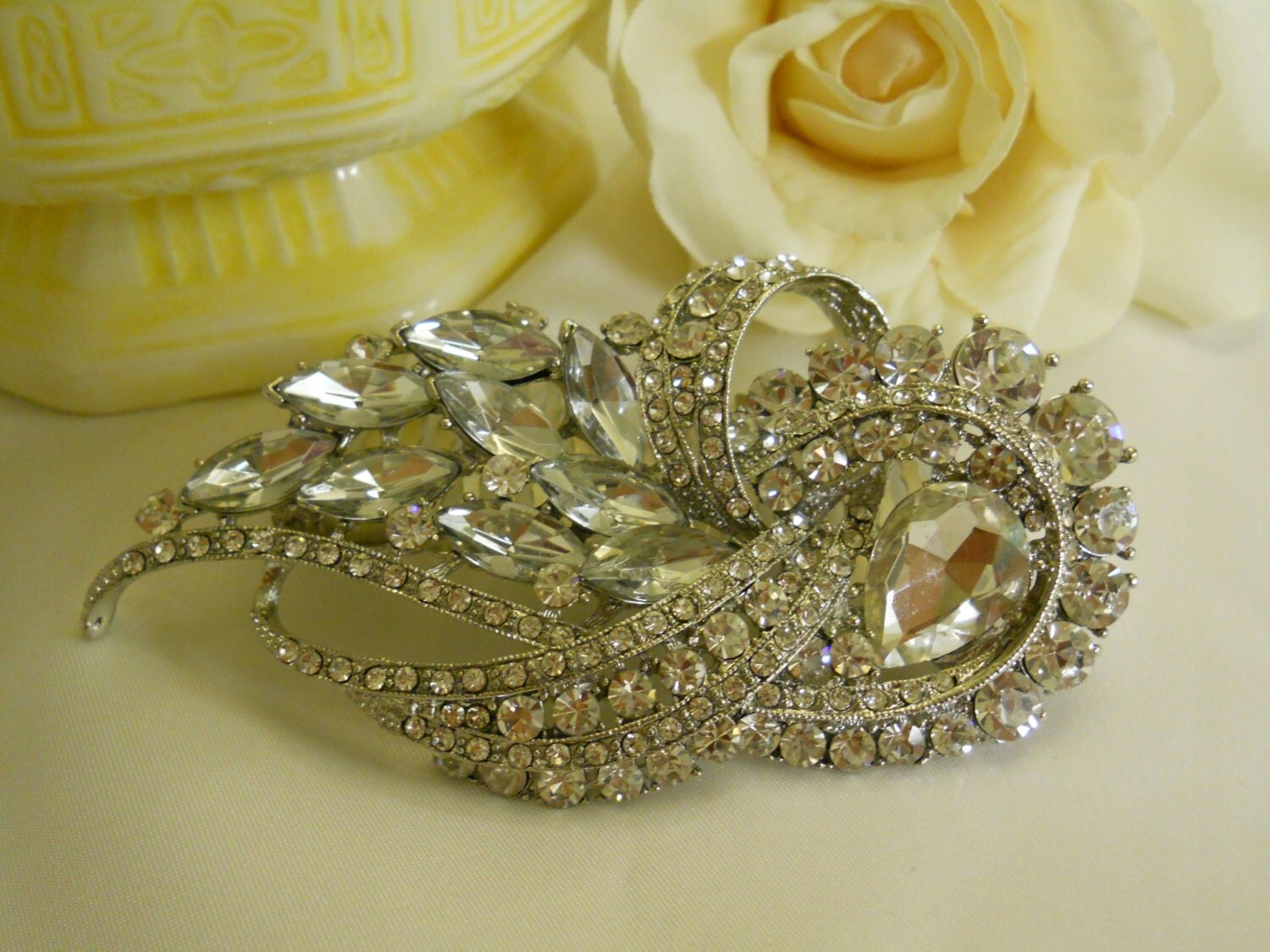 Vintage Silver Bridal Hair Comb Wedding Hair Comb Wedding