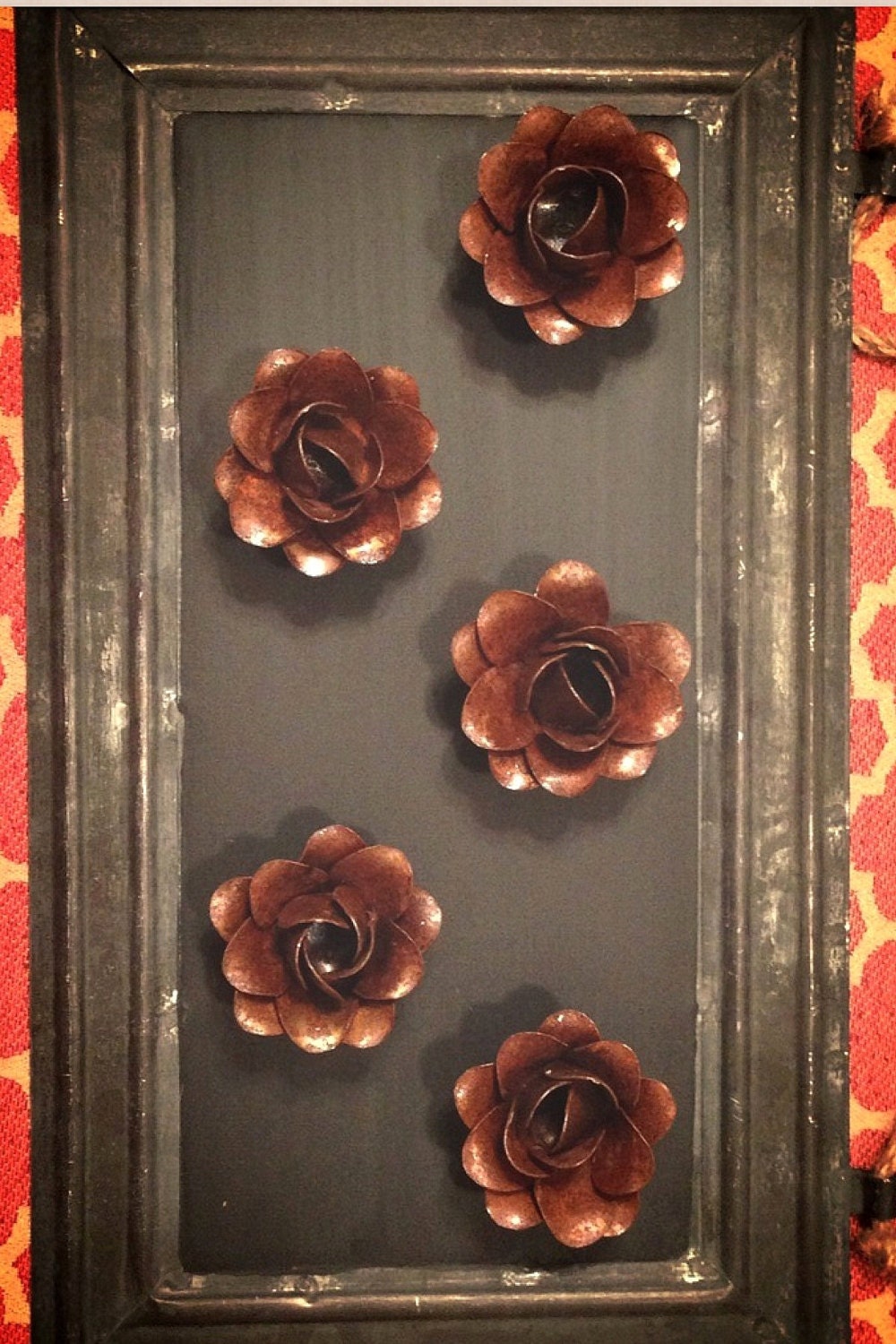 Bronze Metal Rosette Flower