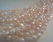 Creamy White Cultured Freshwater Pearl Baroque Nugget Beads 11-12mm 7.5 inch Strand S4116