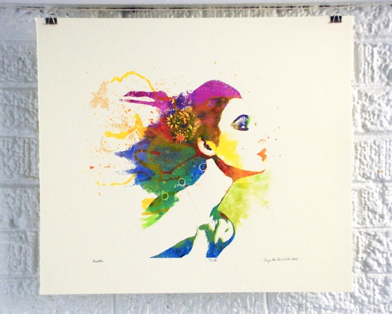 party print express etsy Breathe Print Monotype Watercolor Screen Fashion party print express etsy Breathe Print Monotype Watercolor Screen Fashion