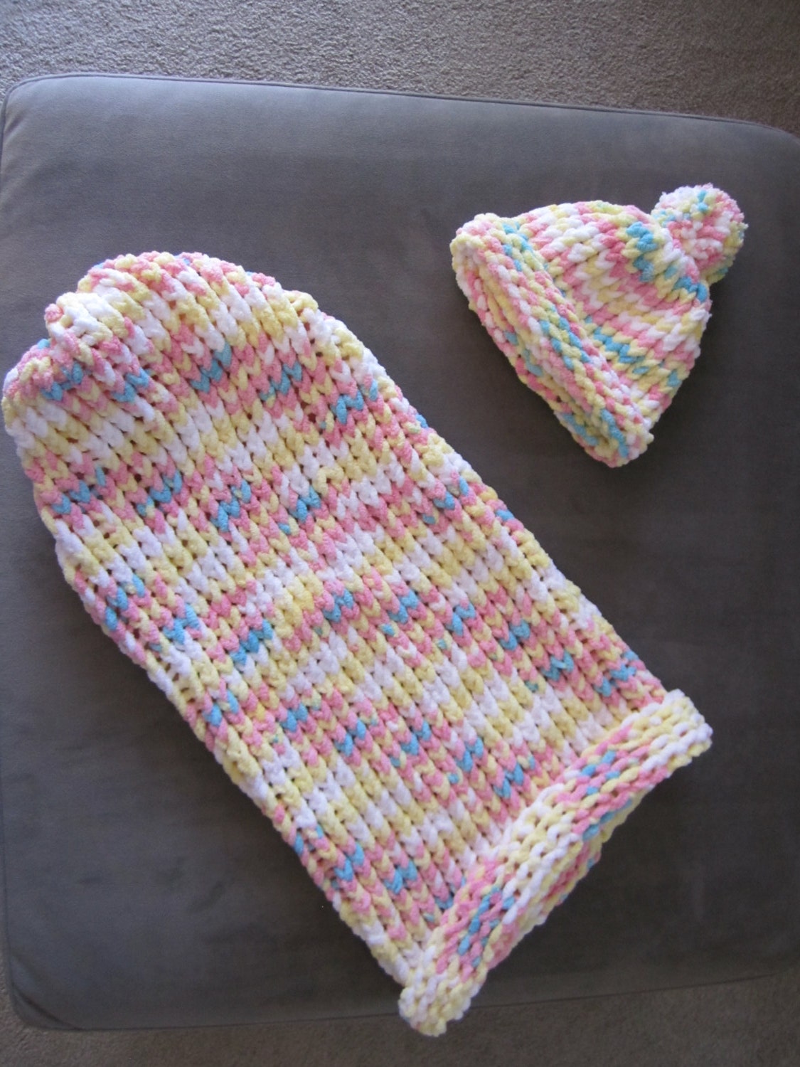 Bernat Baby Blanket Yarn Cocoon Set Pitter Patter by PaMimiDZines