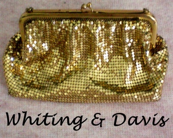 Whiting & Davis Gold Mesh Bag / Purse - 3034