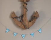 Items similar to Bunting banner, flag in chevron blue on Etsy