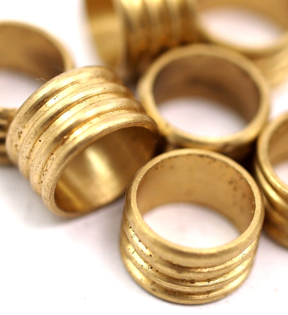 50 Pcs Raw Brass 12 x 7 mm hole 10 mm industrial brass