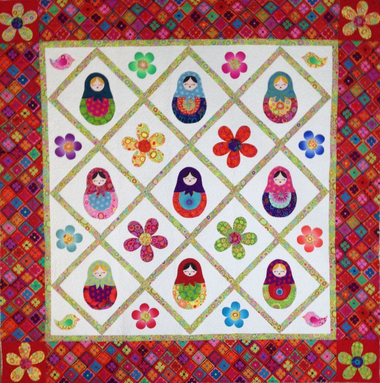 MATRYOSHKA NESTING DOLL Quilt Pattern only Designed by Sew