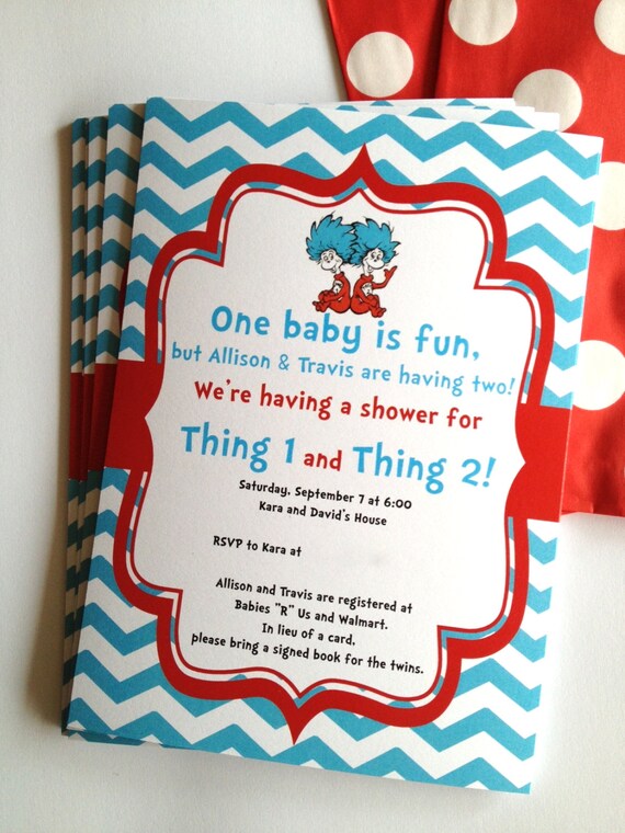 Dr Seuss Invitations For Twins 8