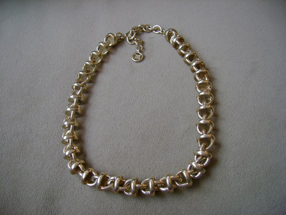 Givenchy Gold Necklace 1980// fashion jewelry // gift for