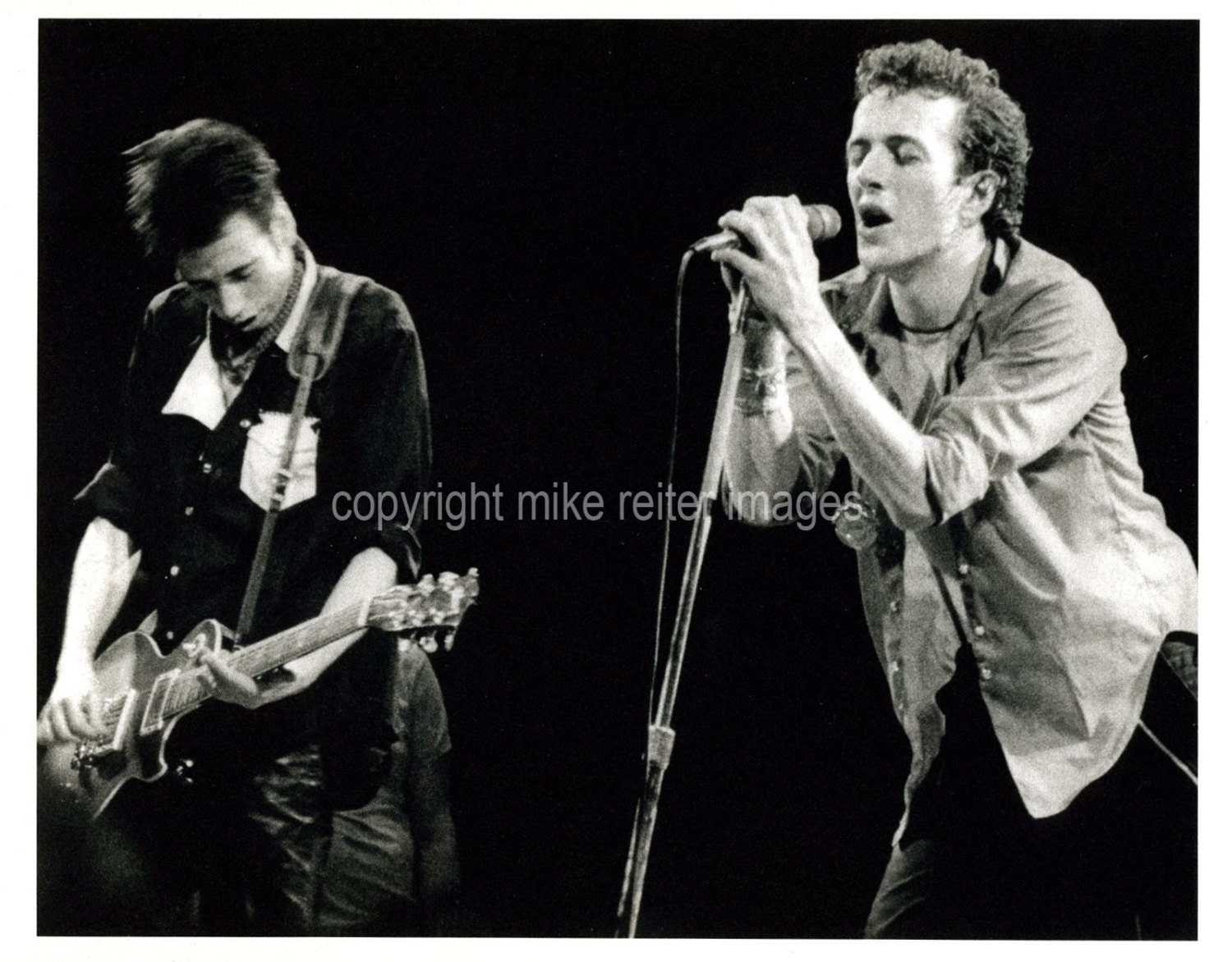Mick Jones & Joe Strummer of The Clash Palladium Print 1979