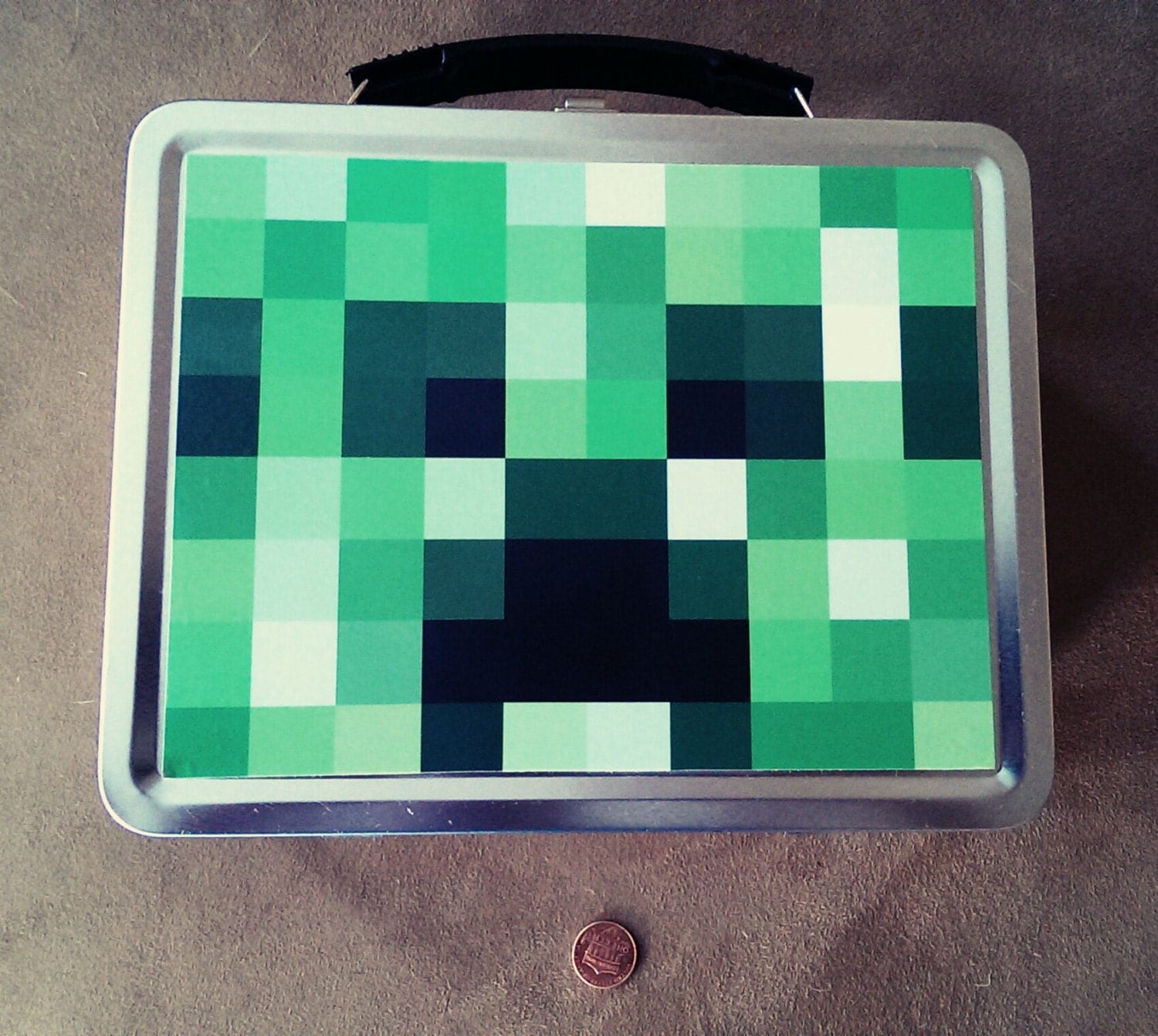 Minecraft Creeper Lunch box by Minecrafting on Etsy