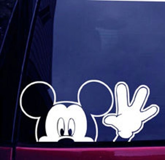 Disney Decal Sticker Car Window Wave Mickey by StarDecalsStickers