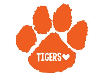 Tiger Paw Print Decal (set of 2)