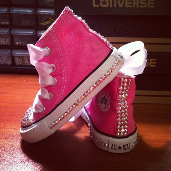 High Top Bling Converse with AB Crystals All Around