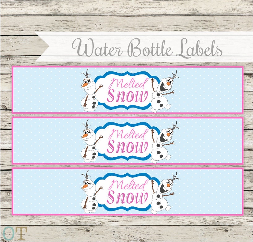 Frozen Water Bottle Labels Instant Download Pdf By Offspringtrendz