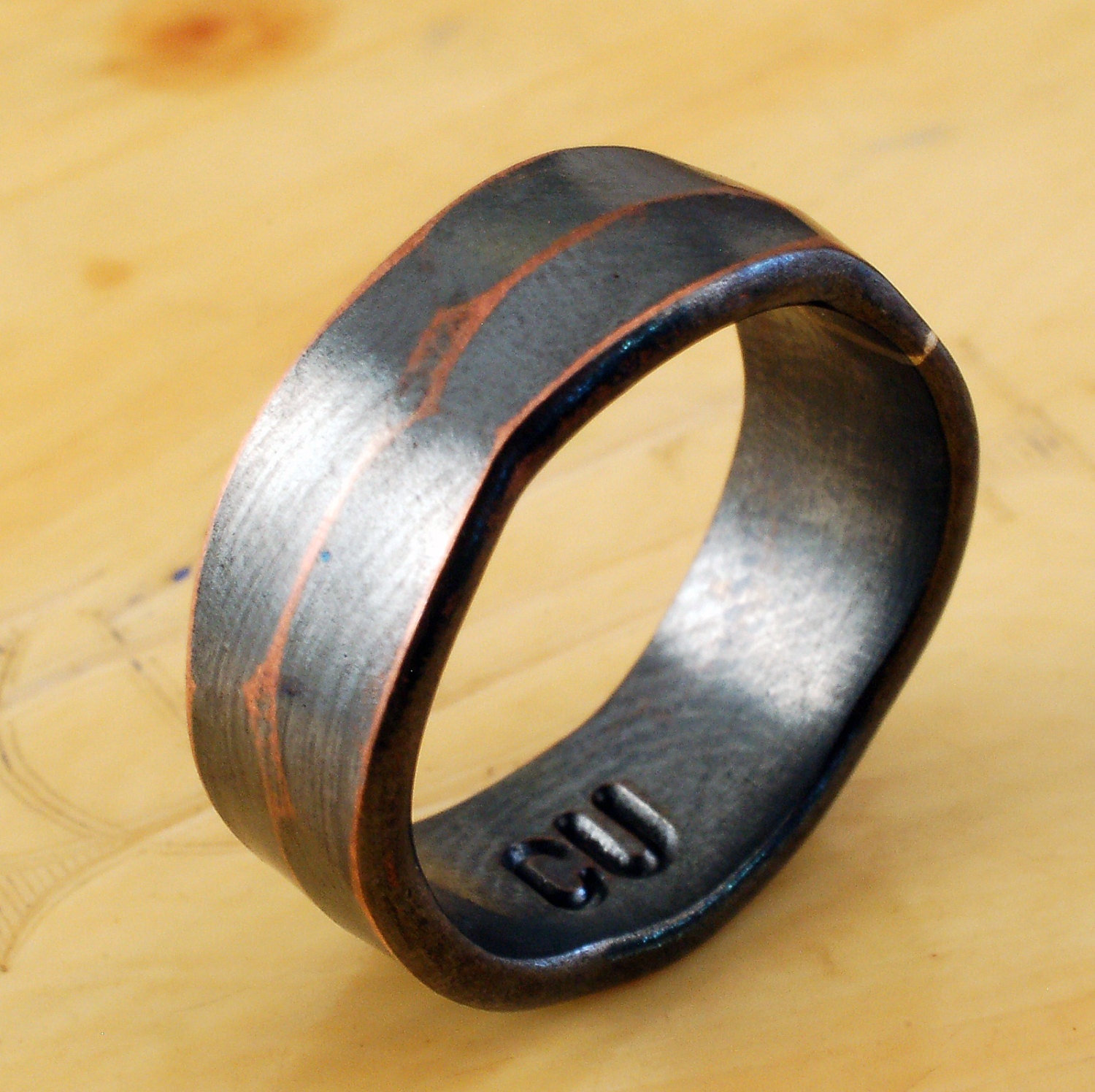 6mm COPPER RING Architectural Ring Copper Ring Wide Ring