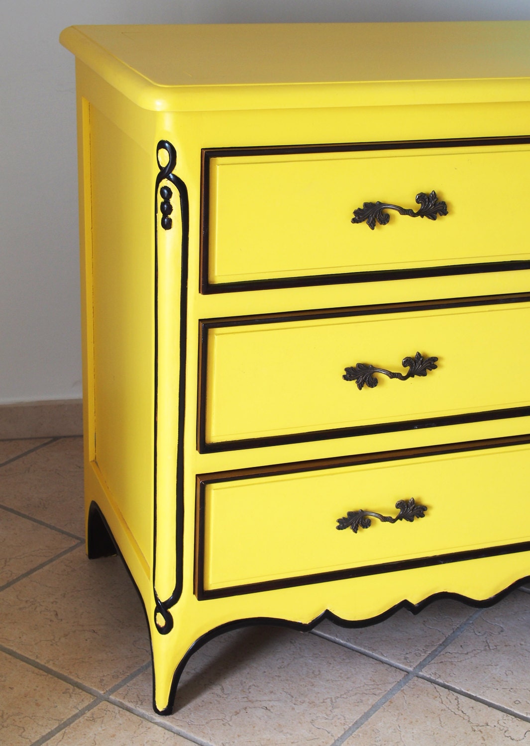 Yellow Dresser by EbanisteriaGambella on Etsy