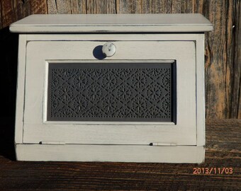 Punched tin Bread Box