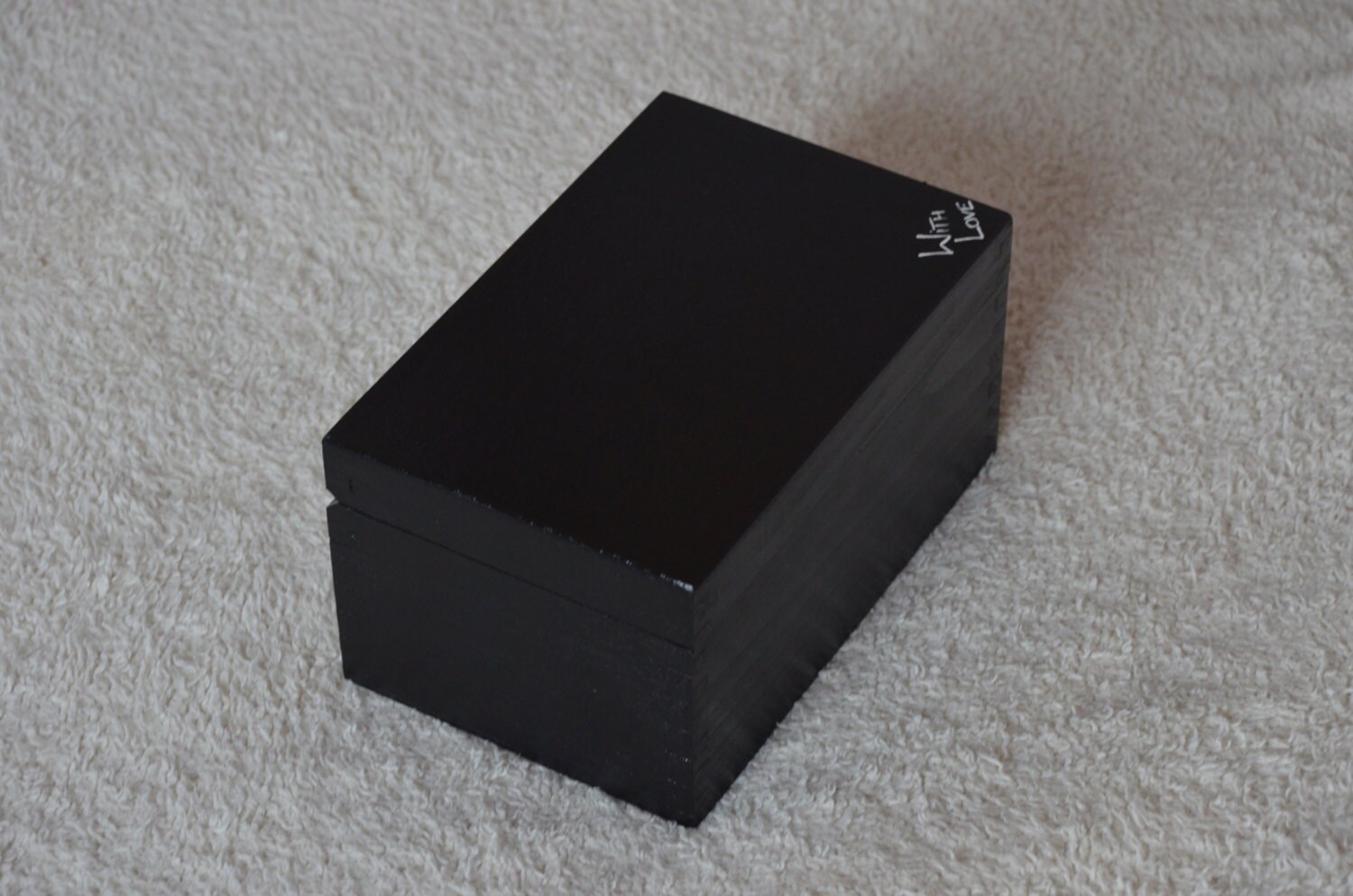Black wooden boxpersonalized wooden boxjewelry boxring