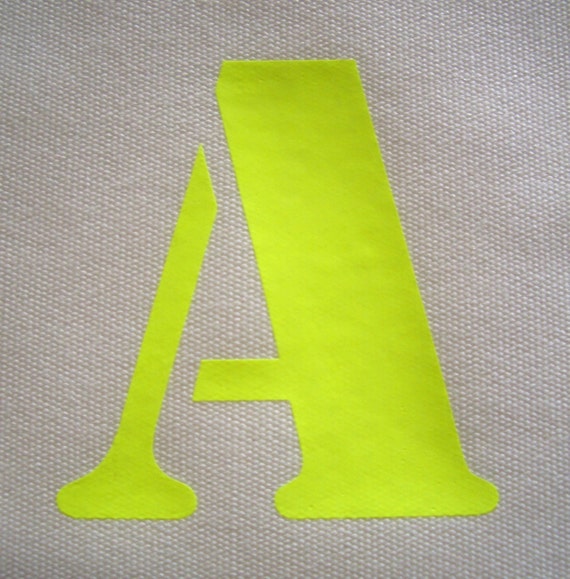 Iron-on stencil letter by VYImpression on Etsy